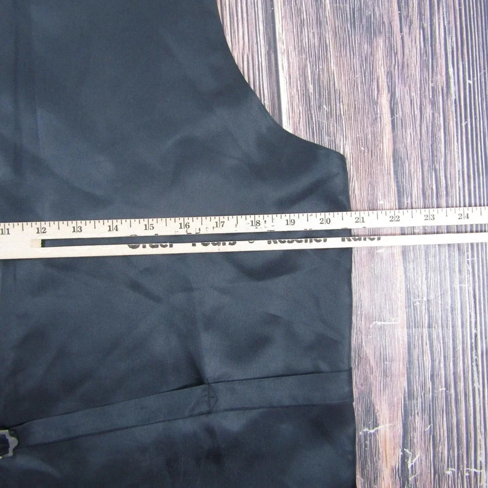 Suit Vest‎ Mens 40 Gray Striped Wool 2 Piece Belted Formal Waistcoat Wedding